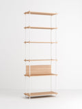 Shelving System oak, white, extra tall single