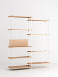 Shelving System oak, white, tall double