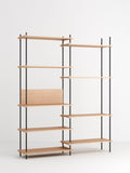 Moebe Shelving System oak,  tall double