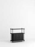 Shelving system black, cabinet