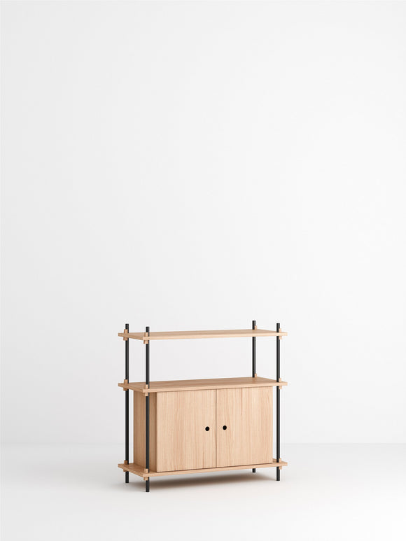 Shelving System oak, cabinet