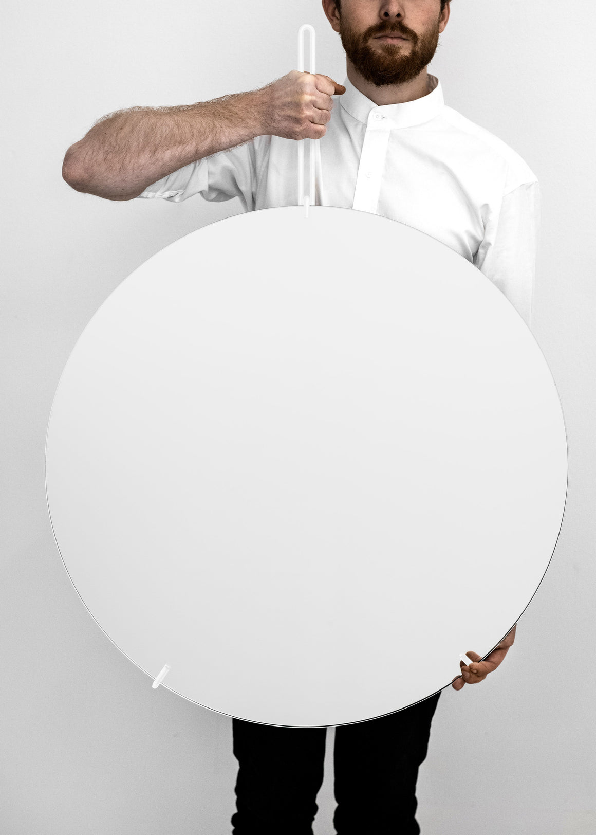 Wall Mirror - White - 70cm Ø