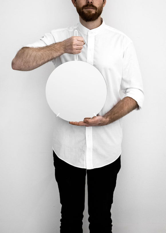 Wall Mirror - White - 30cm Ø